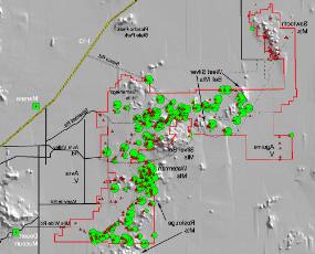 Distribution map of Ironwood trees